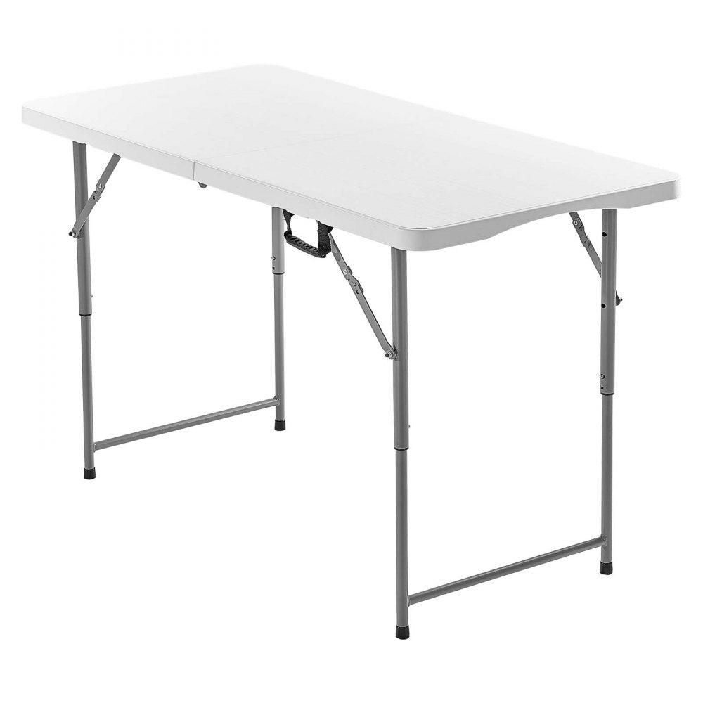 122cm Plastic Folding Table Portable Picnic Table Handle Indoor Outdoor