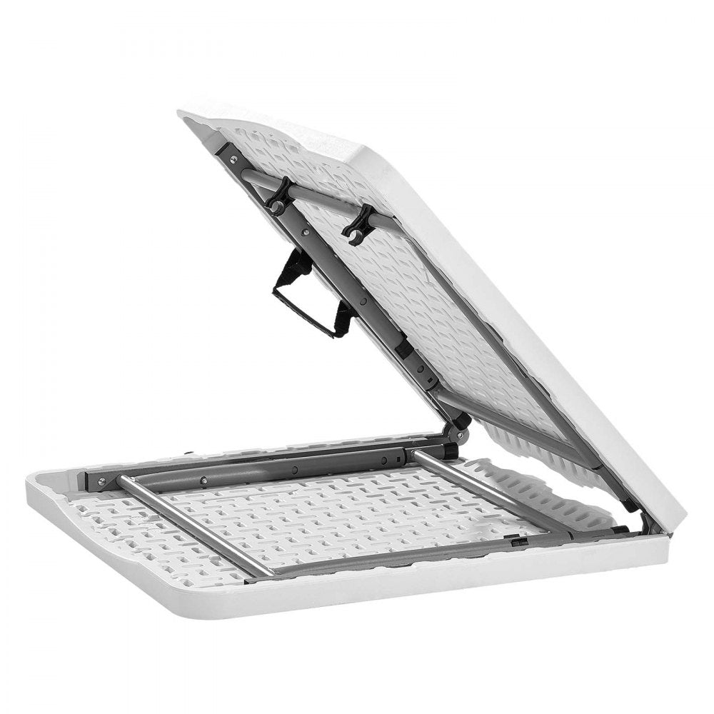 122cm Plastic Folding Table Portable Picnic Table Handle Indoor Outdoor