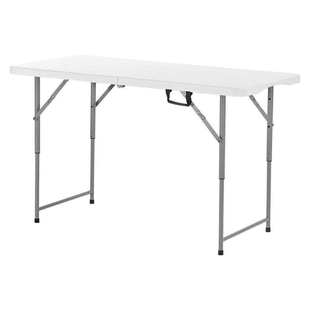 122cm Plastic Folding Table Portable Picnic Table Handle Indoor Outdoor