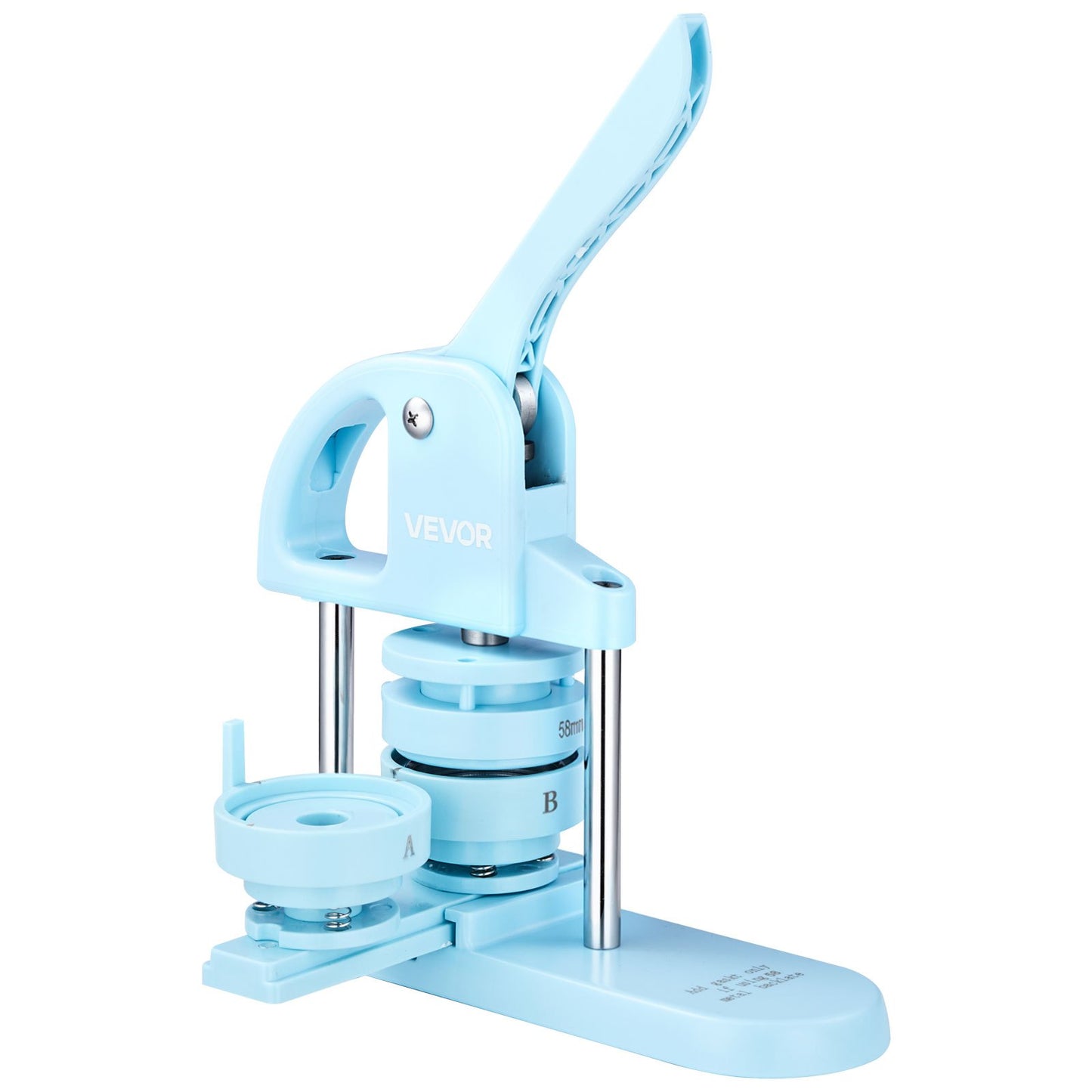 Button Maker Machine 1"/1.25"/2.25"(25/32/58 mm) Pin Maker Blue, with 300pcs Button Parts, Circle Cutter and Magic Book, Ergonomic Handle, for DIY Badges, Pins, Fridge Magnets and Key Chains