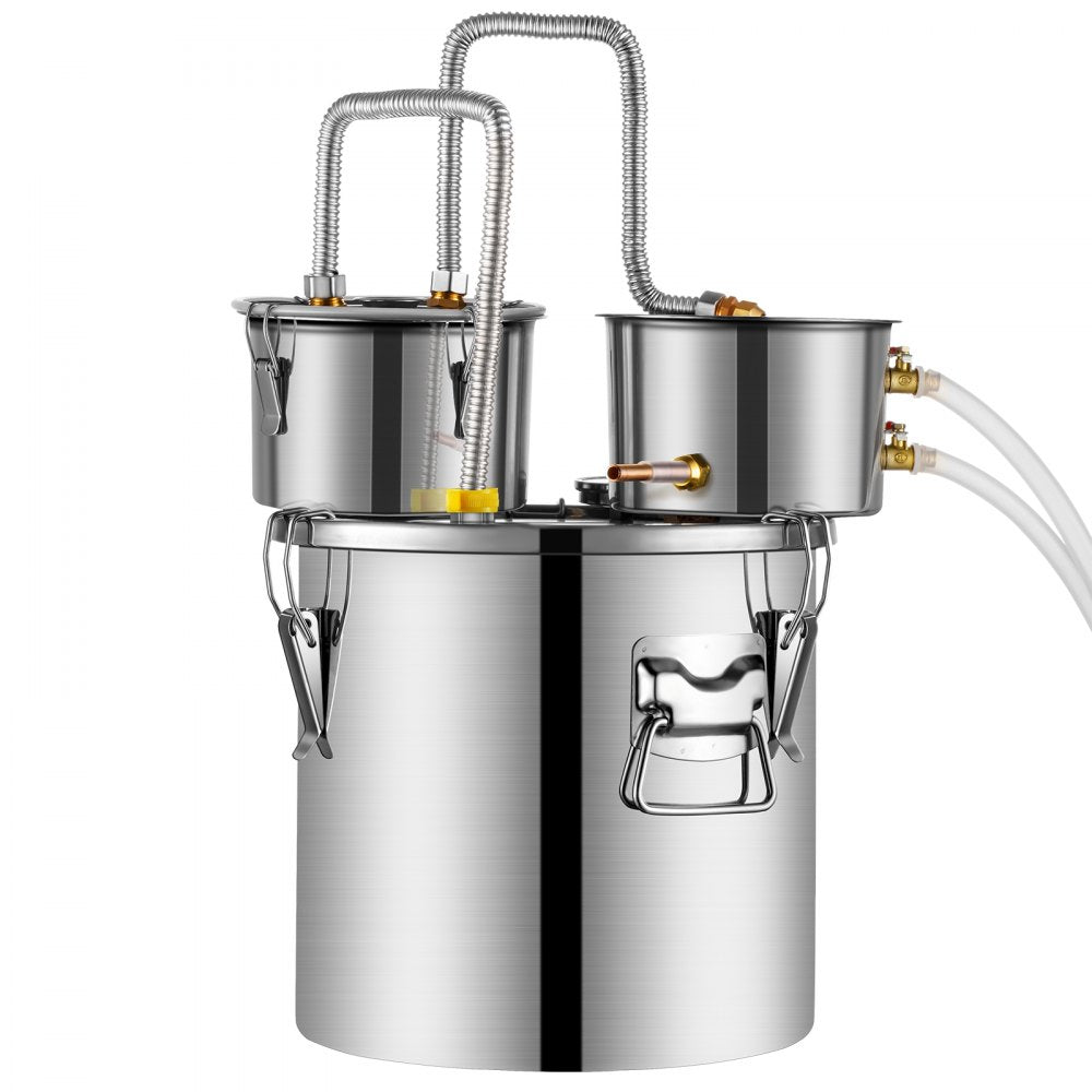 VEVOR Moonshine Still Water Alcohol Distiller 5Gal w/Thumper Keg & 8W Water Pump