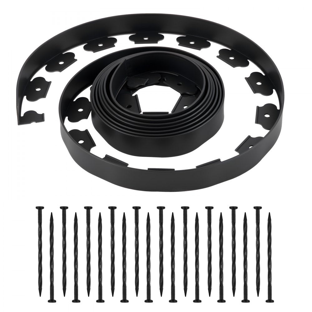 Landscape Edging 600 x 5 cm L-Shaped Durable Plastic Garden Border No Dig