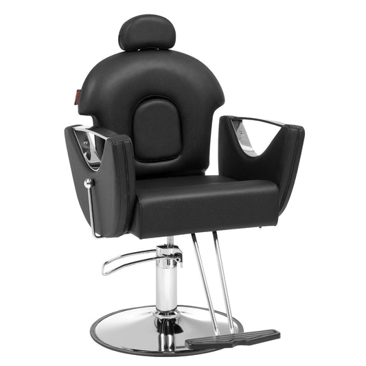 VEVOR Salon Chair, Hydraulic Recliner Barber Chair for Hair Stylist, 360 Degrees