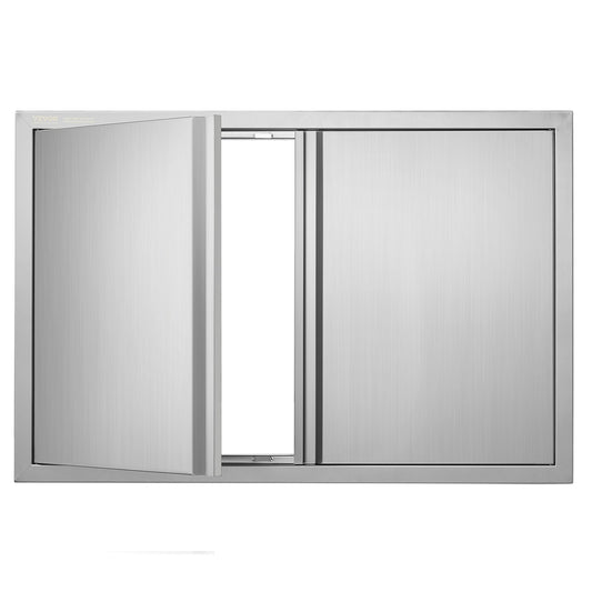VEVOR BBQ Access Door, 914x610 mm Double Outdoor Kitchen Door, Stainless Steel Flush