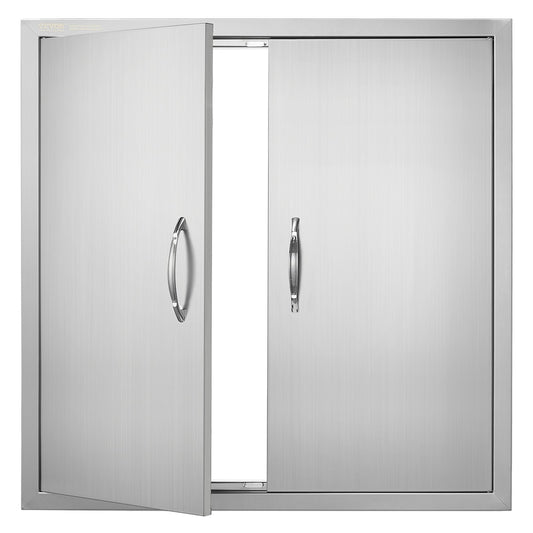 VEVOR BBQ Access Door, 790x790 mm Double Outdoor Kitchen Door, Stainless Steel Flush