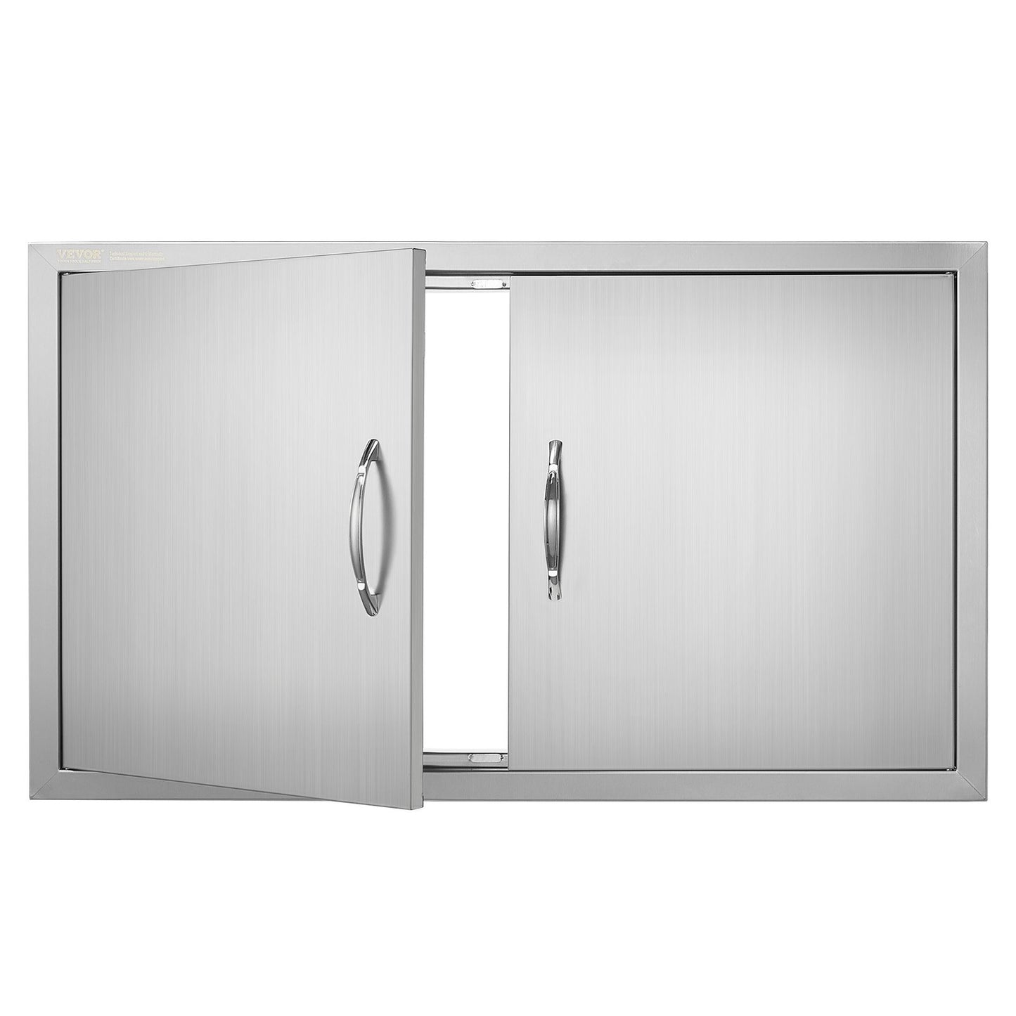VEVOR BBQ Access Door, 915x533 mm Double Outdoor Kitchen Door, Stainless Steel Flush
