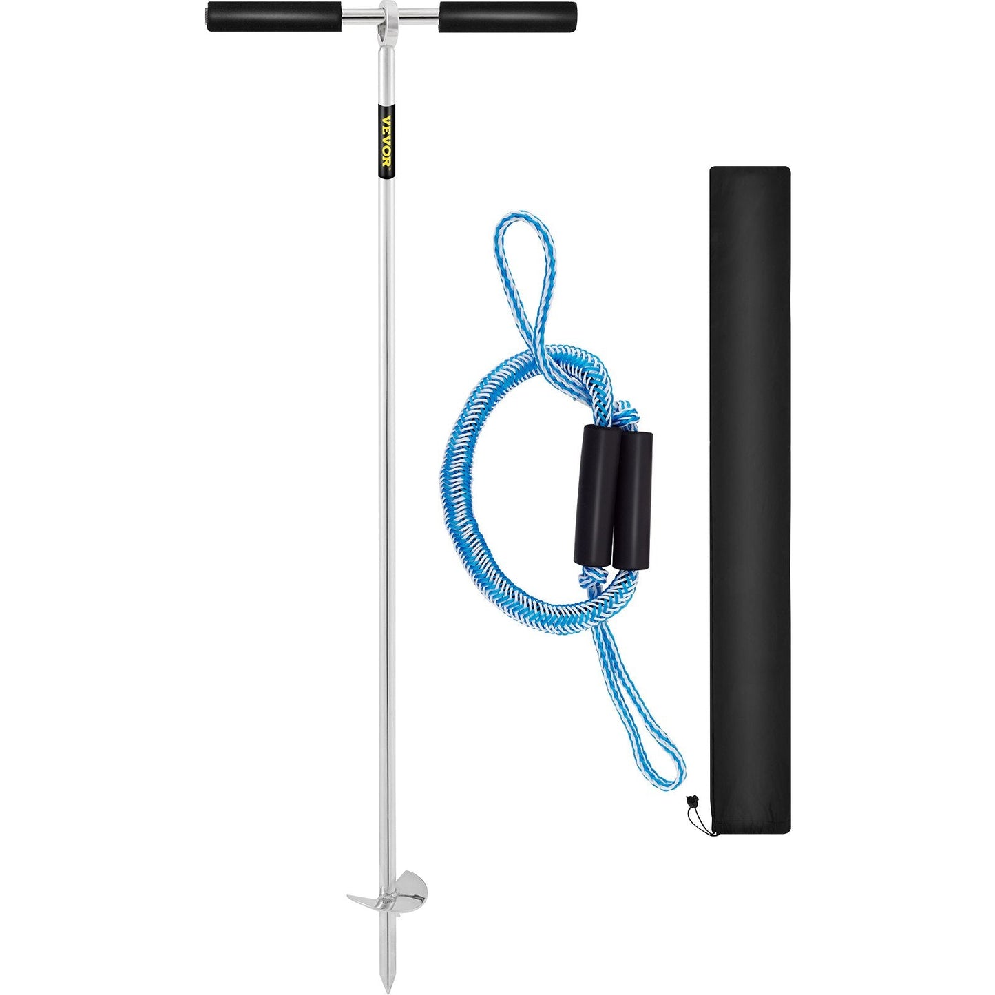 Stainless Steel Sand Anchor for Beach & Sandbar, 0.9m Auger, 2000 kg Capacity