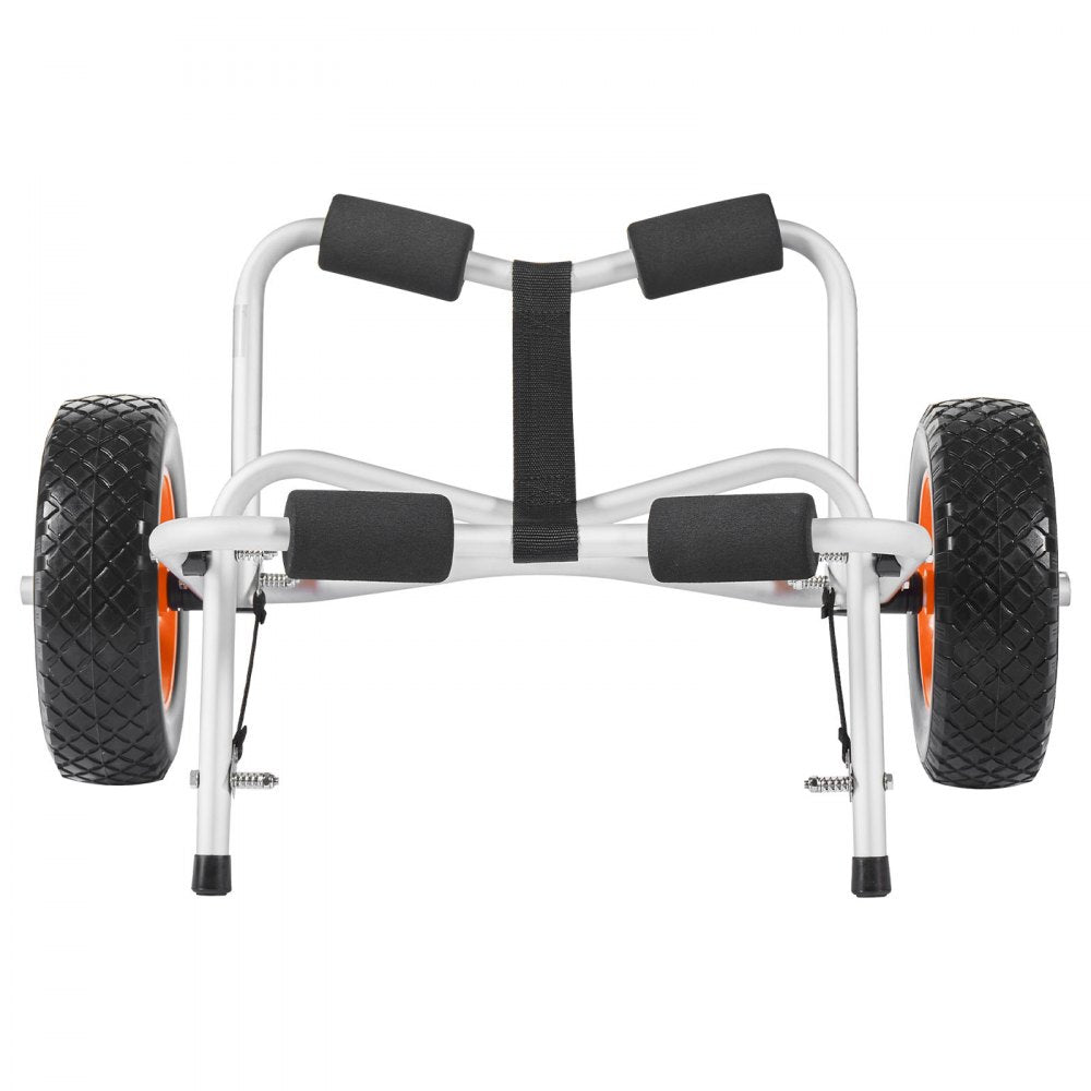 Kayak Cart 113.4 kg Foldable Canoe Carrier with 25.4 cm Solid Rubber Tires