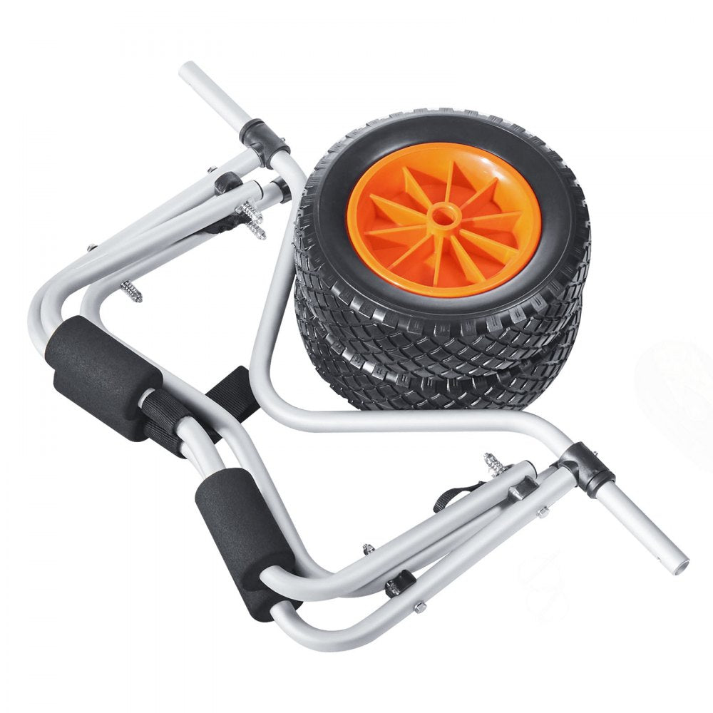 Kayak Cart 113.4 kg Foldable Canoe Carrier with 25.4 cm Solid Rubber Tires