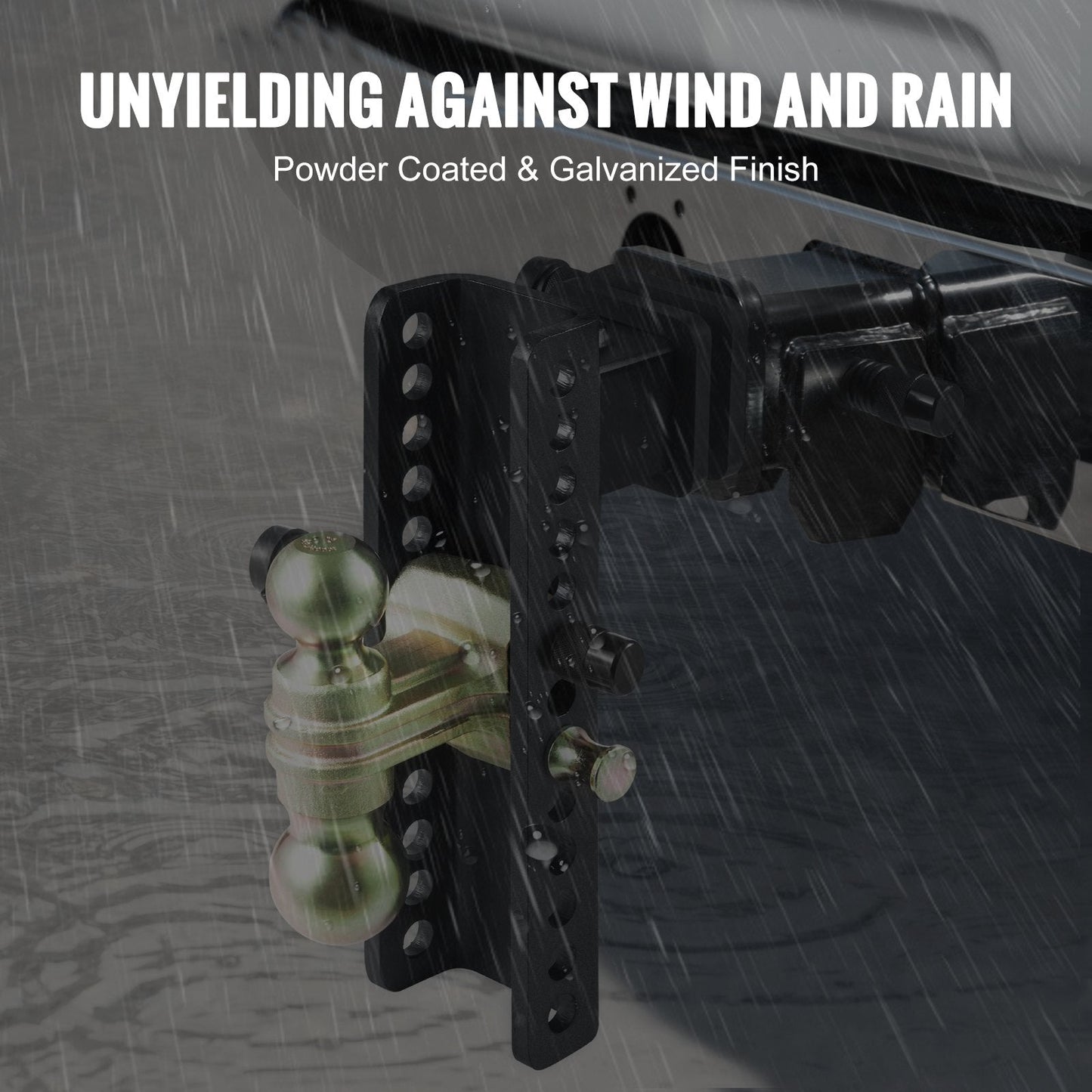 Adjustable Trailer Hitch with 25cm Drop & 21.59cm Rise, 6577 kg Capacity