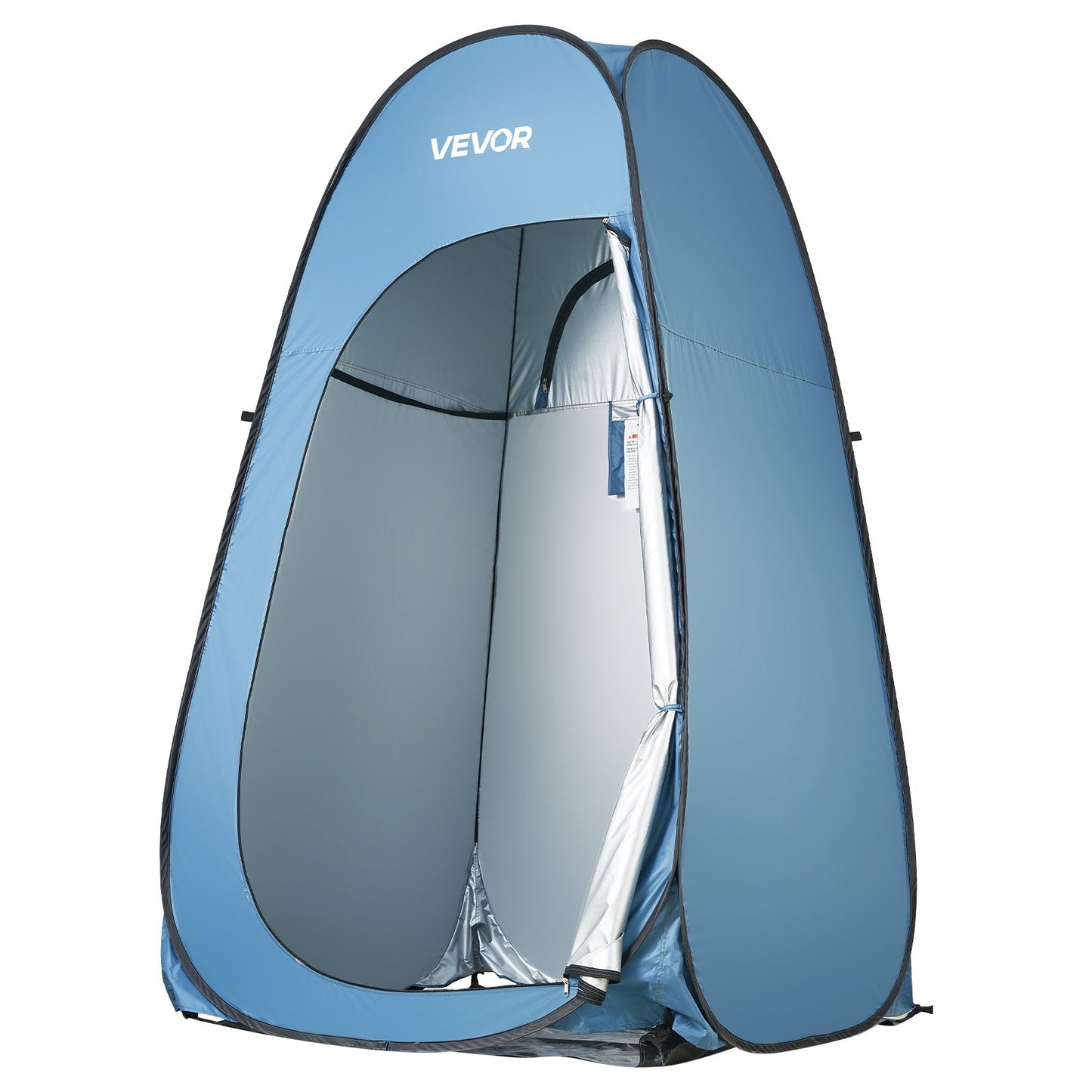 Pop up Shower Tent, Instant Portable Privacy Tent Changing Room with Hanging Bag, Ground Stakes, Ropes, Carry Bag, 190T Polyester with Silver Coating, Quick Setup, for Camping, Beach, Fishing