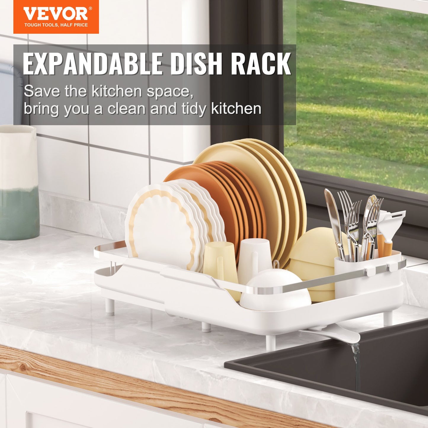 VEVOR Dish Drying Rack, Large Capacity Dish Drainers, Stainless Steel Dish Drainer
