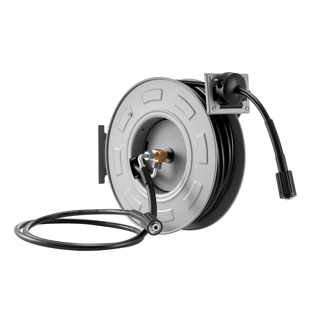 Pressure Washer Hose Reel 19.8m x 6.4mm Retractable 3200PSI Auto-Rewinding
