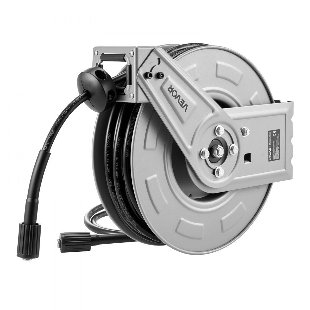 Pressure Washer Hose Reel 19.8m x 6.4mm Retractable 3200PSI Auto-Rewinding