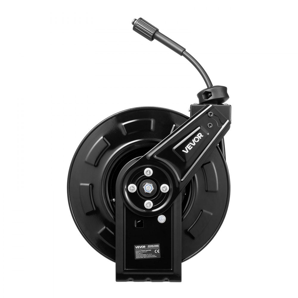 Pressure Washer Hose Reel 18.3m x 6.4mm Retractable 4000PSI Auto-Rewinding