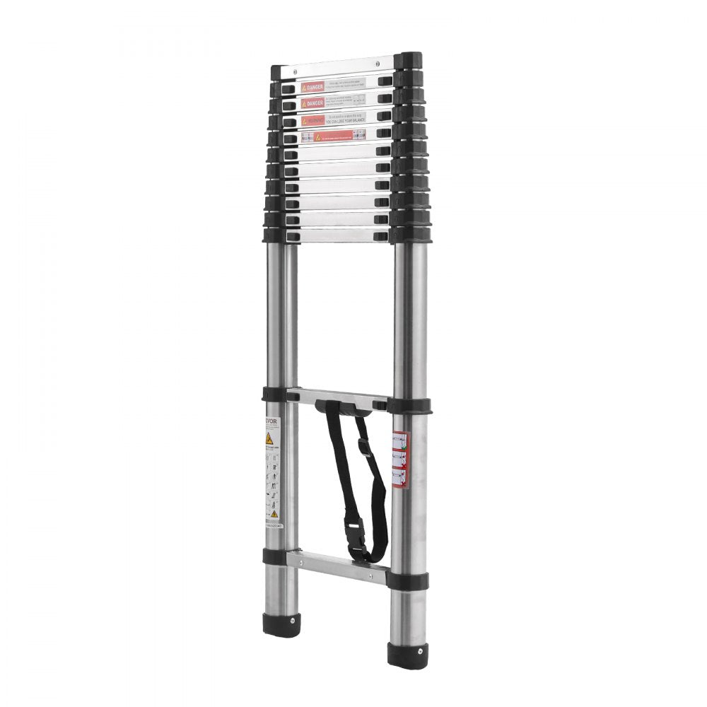 VEVOR Telescoping Ladder Stainless Steel Extension Step 3740mm Portable Ladders