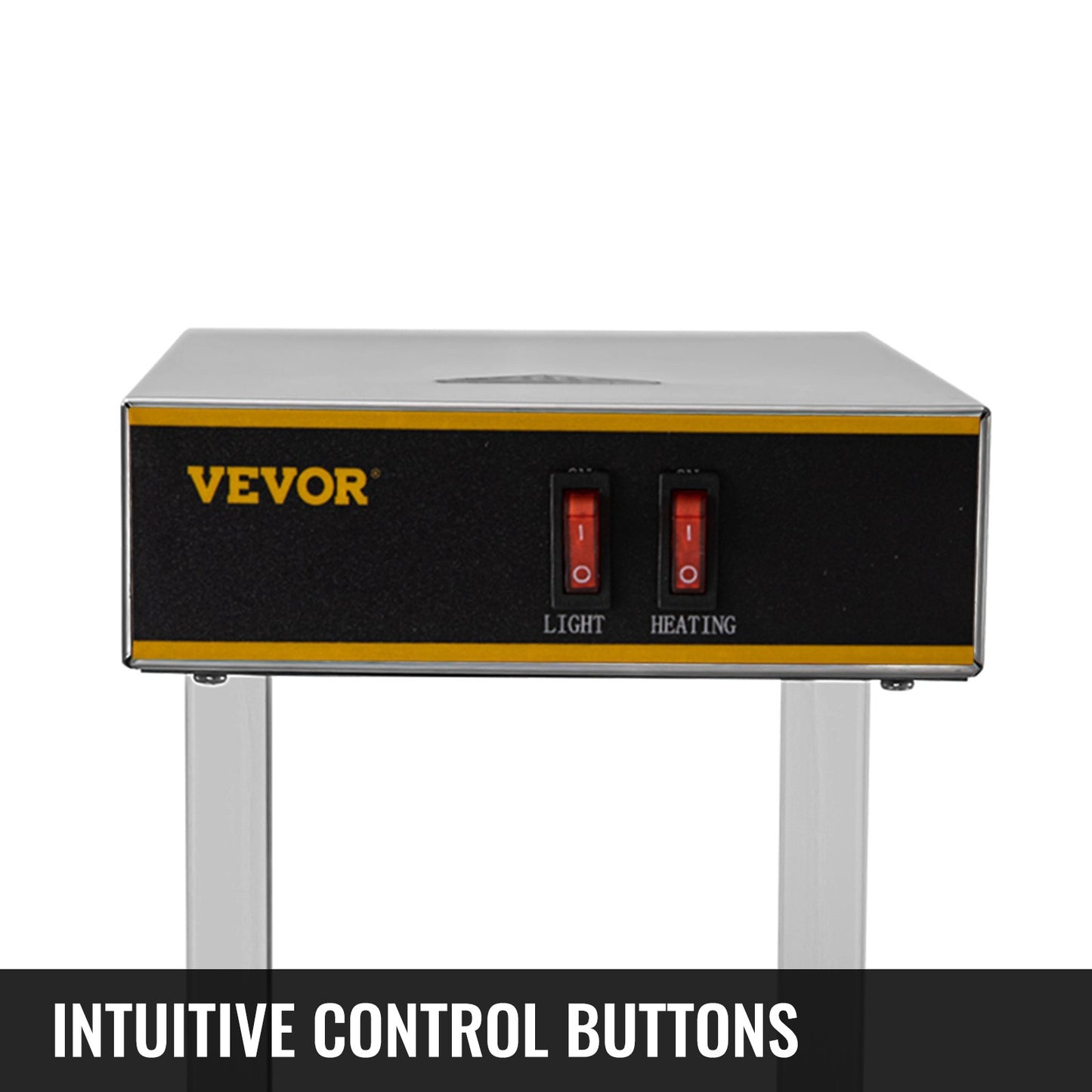 VEVOR Fry Warmer w/ Detachable Drain Board & Drip Pan French Fry Heat Lamp 30-85℃