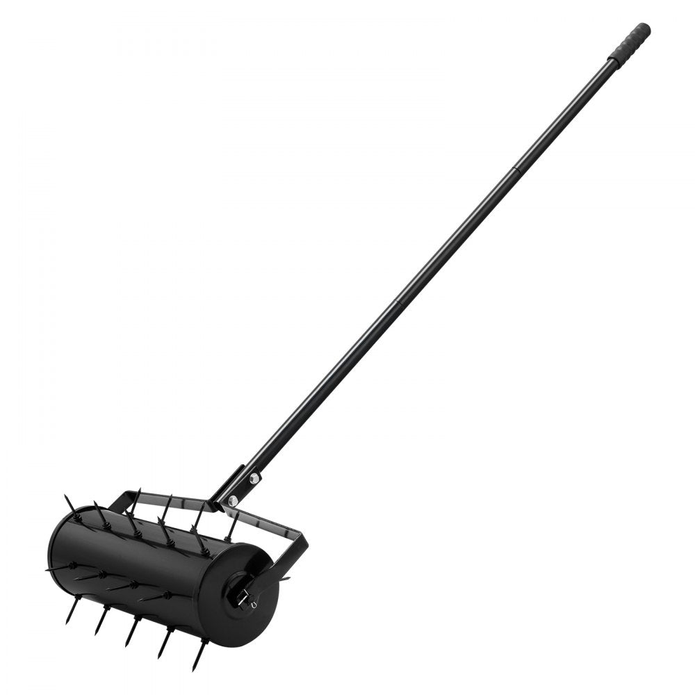 Rolling Lawn Aerator 45.7 cm Heavy-Duty Manual Rolling Aerator Lawn Black