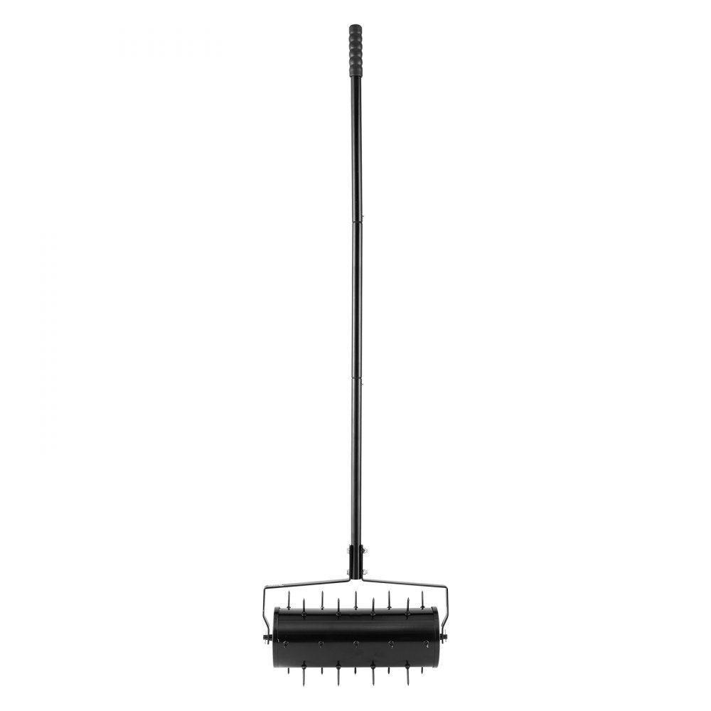 Rolling Lawn Aerator 45.7 cm Heavy-Duty Manual Rolling Aerator Lawn Black