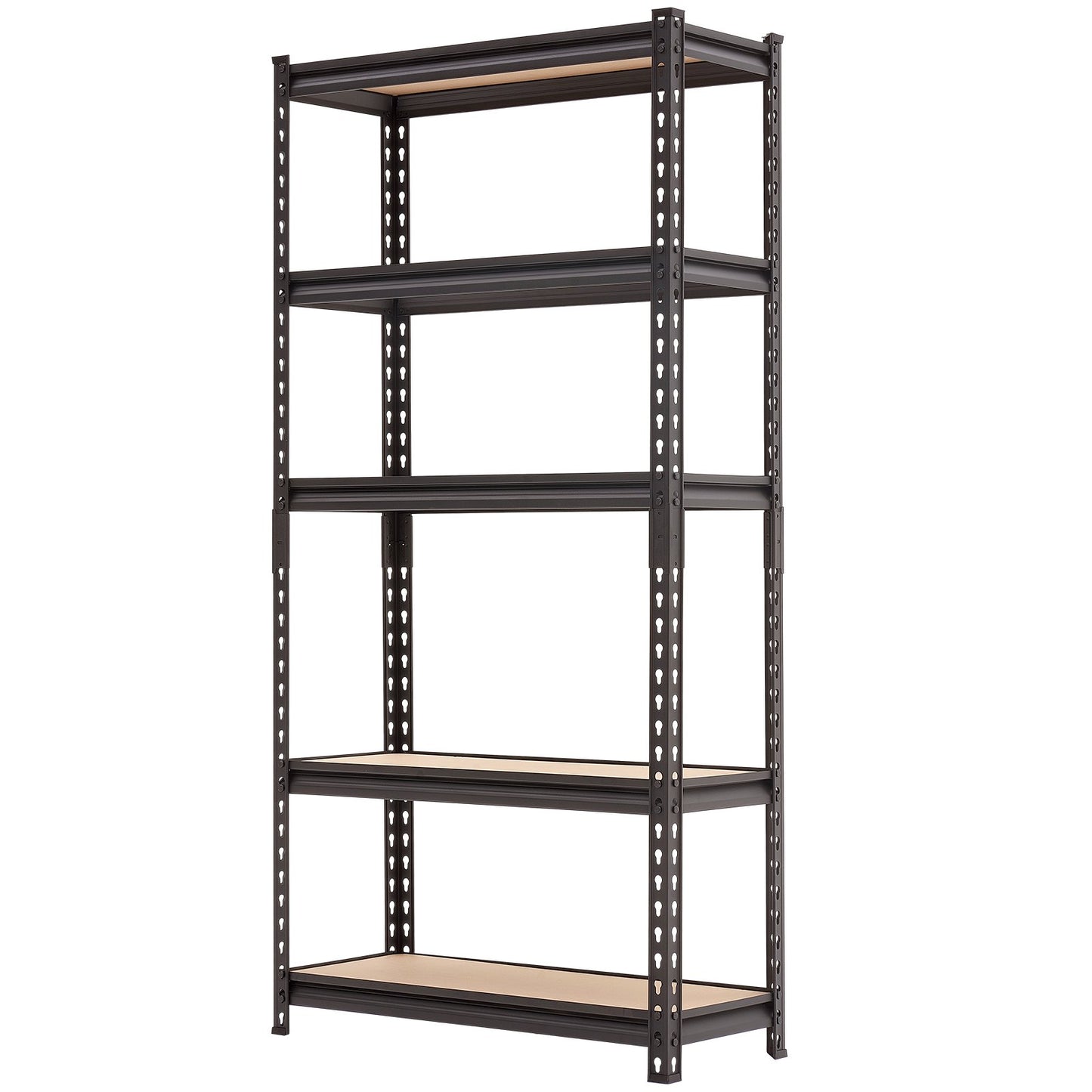 Storage Shelves, 5-Tier Adjustable, 907.2 kg Capacity, Heavy Duty Garage Storage Shelving Unit, Metal Utility Rack Shelf, for Kitchen Pantry Basement Bathroom, 759 mm W x 309 mm D x 1520 mm H