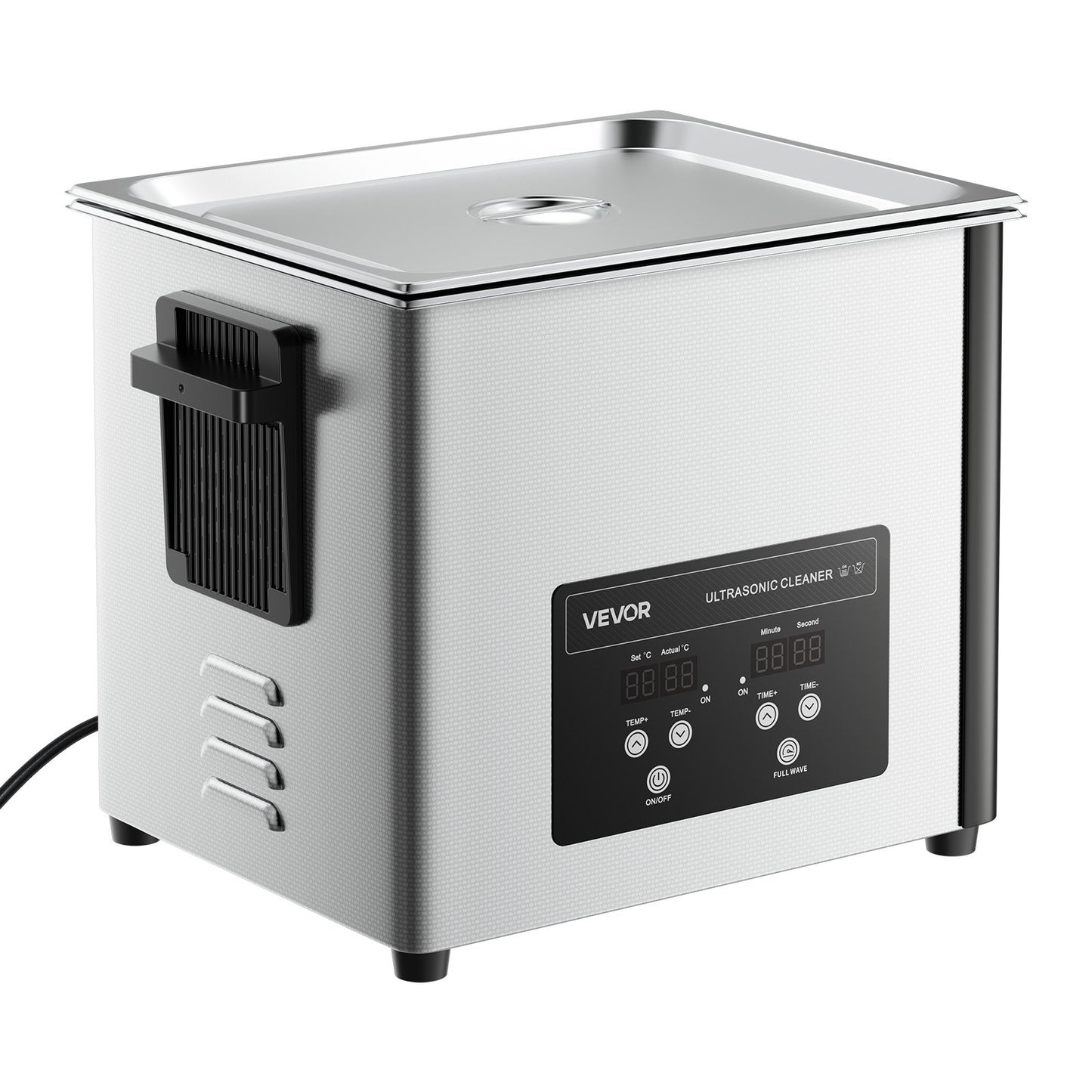 10L Ultrasonic Cleaner, Professional Ultrasonic Cleaner Machine with Cleaning Basket & Digital Display, 180W Stainless Steel 40kHz Cleaning Machine for Watches, Razors, Jewelry, Coins, and More