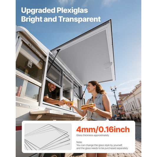 VEVOR 152x92 cm Concession Stand Serving Window Food Truck Service Awning