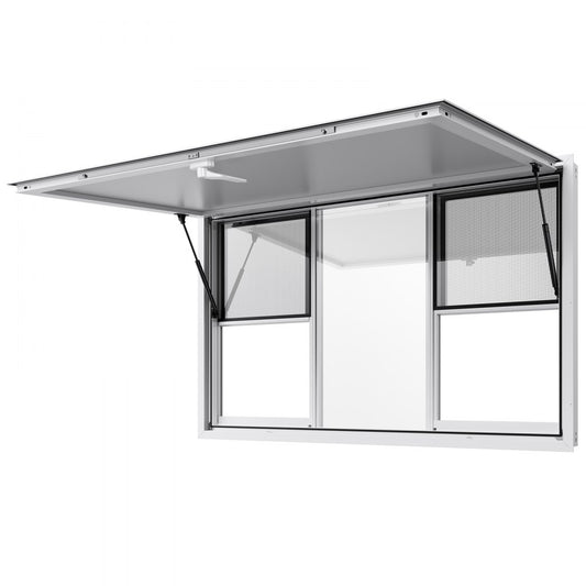 VEVOR 152x92 cm Concession Stand Serving Window Food Truck Service Awning