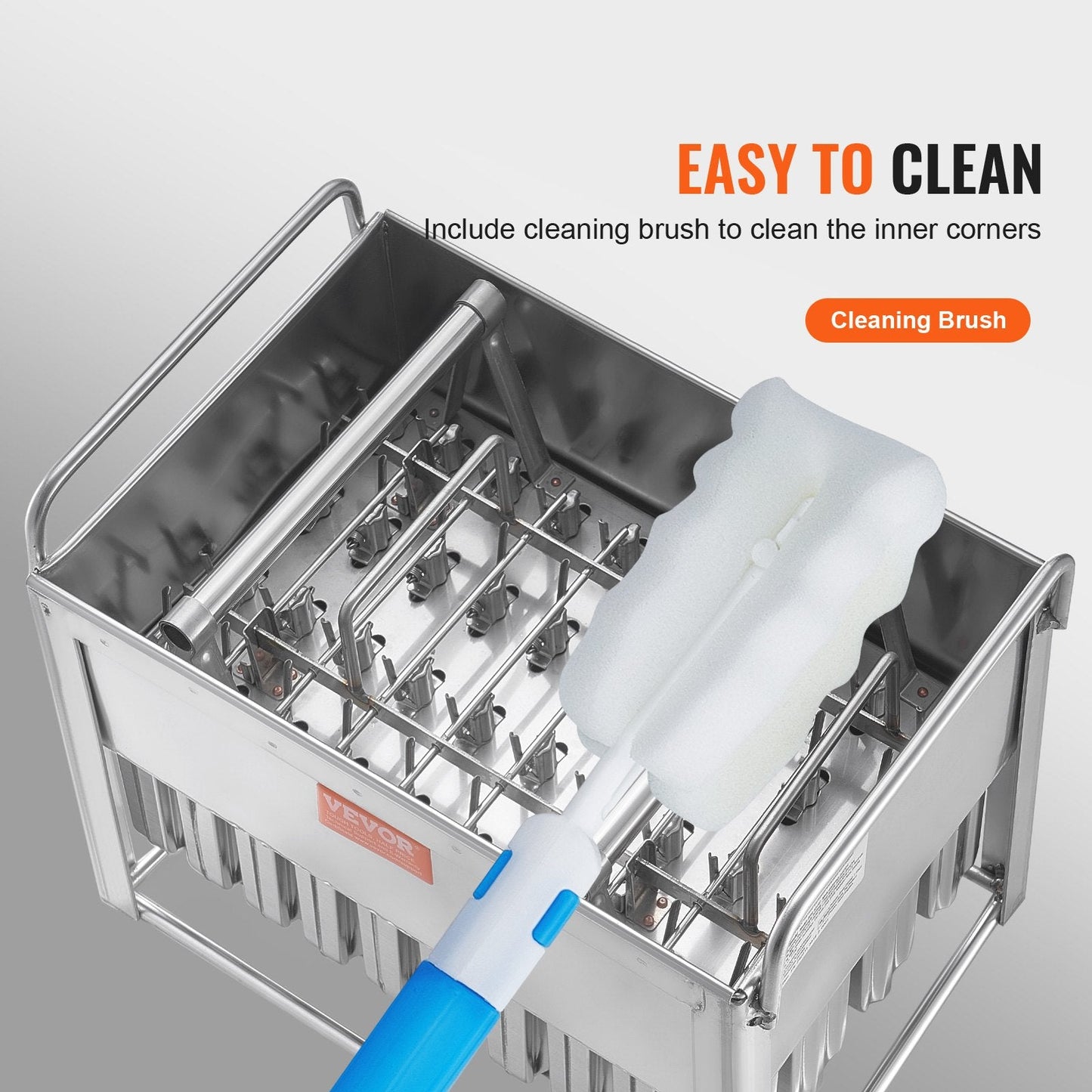 Commercial 40-Piece Stainless Steel Popsicle Mould Set with Double Slots