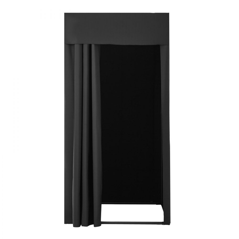 Fitting Room Portable Dressing Room 99 x 99 x 198 cm Privacy Space (Black)