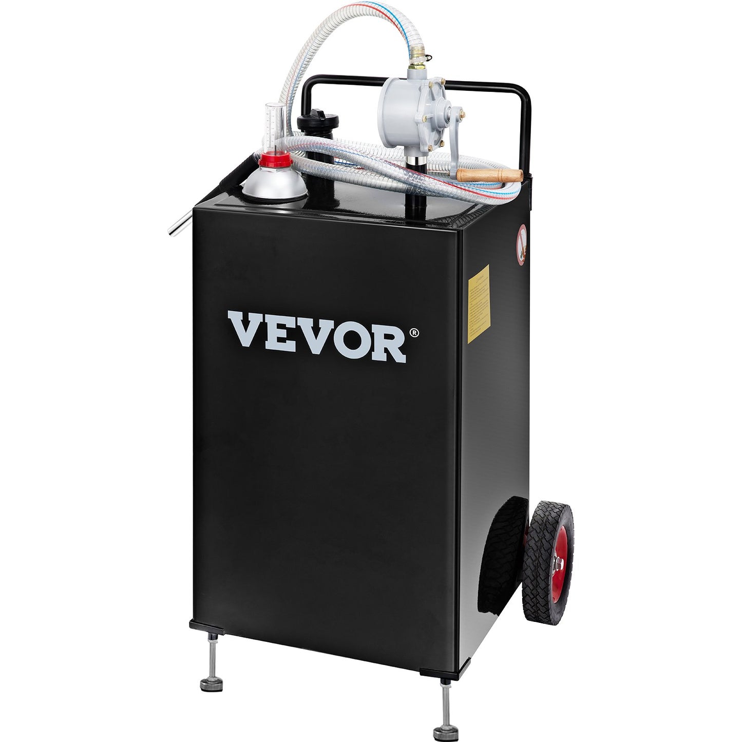 VEVOR 114L Gas Caddy, Fuel Storage Tank with Wheels, Portable Fuel Caddy with Manuel