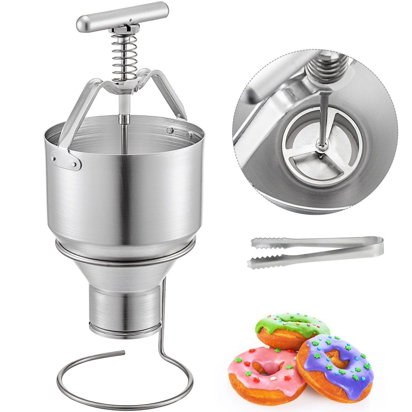 VEVOR 5L Donut Dispenser Maker DIY Doughnut Depositor Hopper Bakery Kitchen Tool