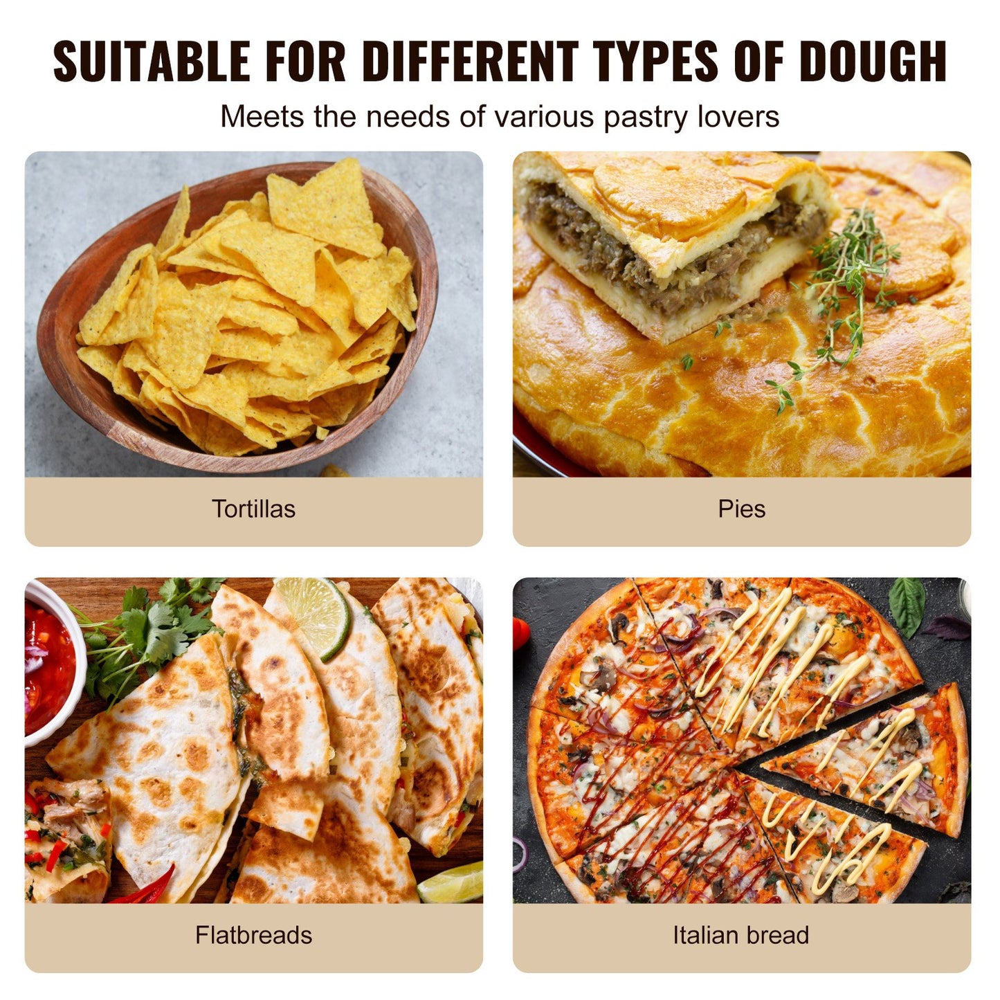 VEVOR Tortilla Press, 10 Inch Tortilla and Roti Maker, Cast Iron Heavy Duty Tortilladora