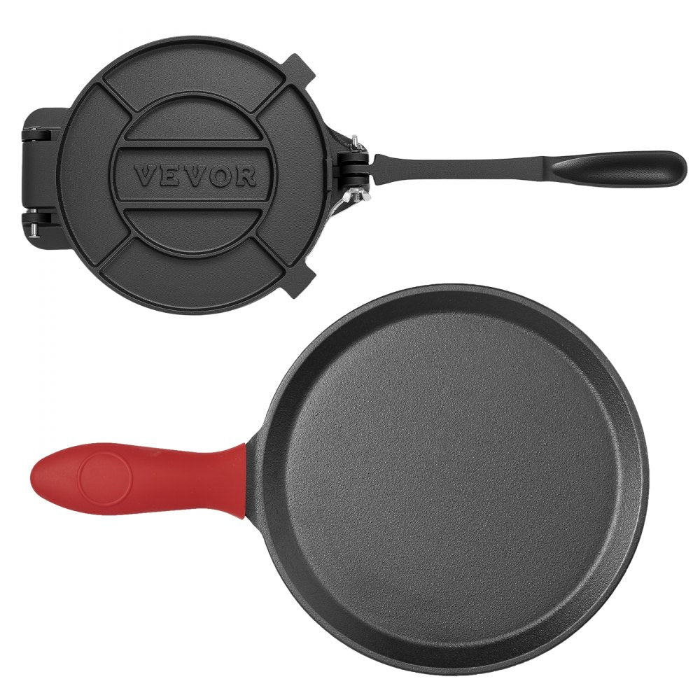 8 Inch Tortilla Press Chapati Maker Roti Dough Maker Heavy Duty Cast Iron