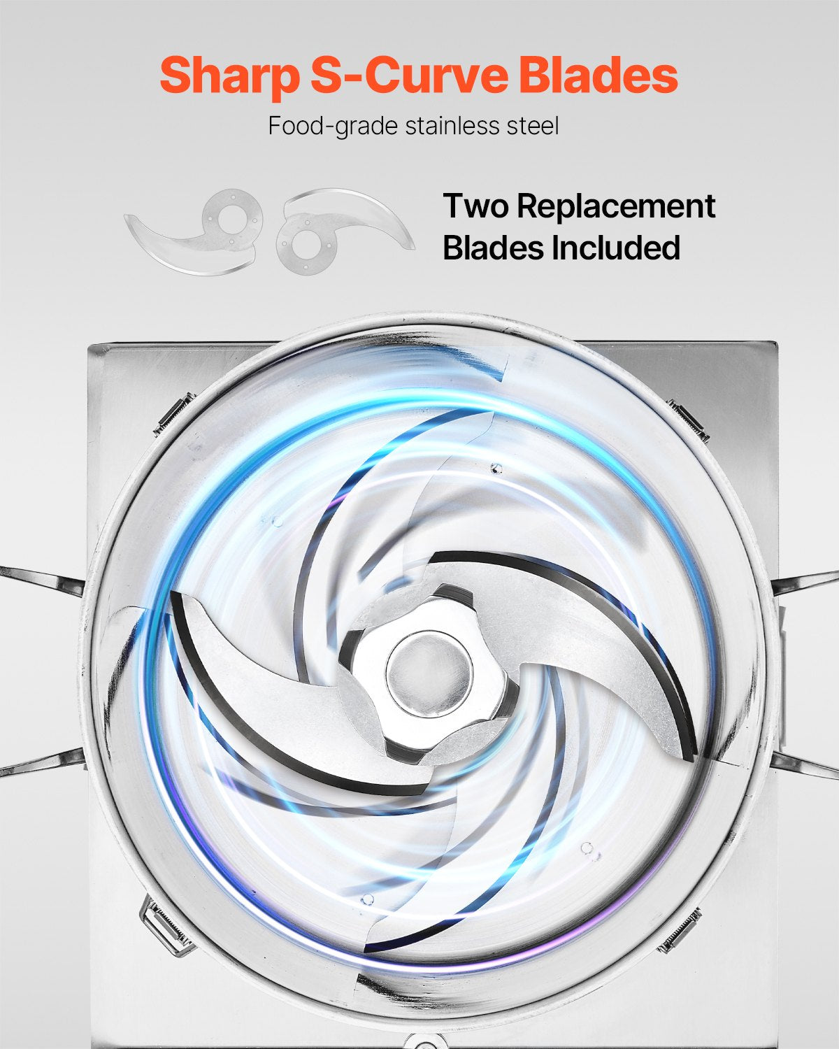 VEVOR Food Processor & Vegetable Chopper 15L Food-Grade Stainless Steel Blender