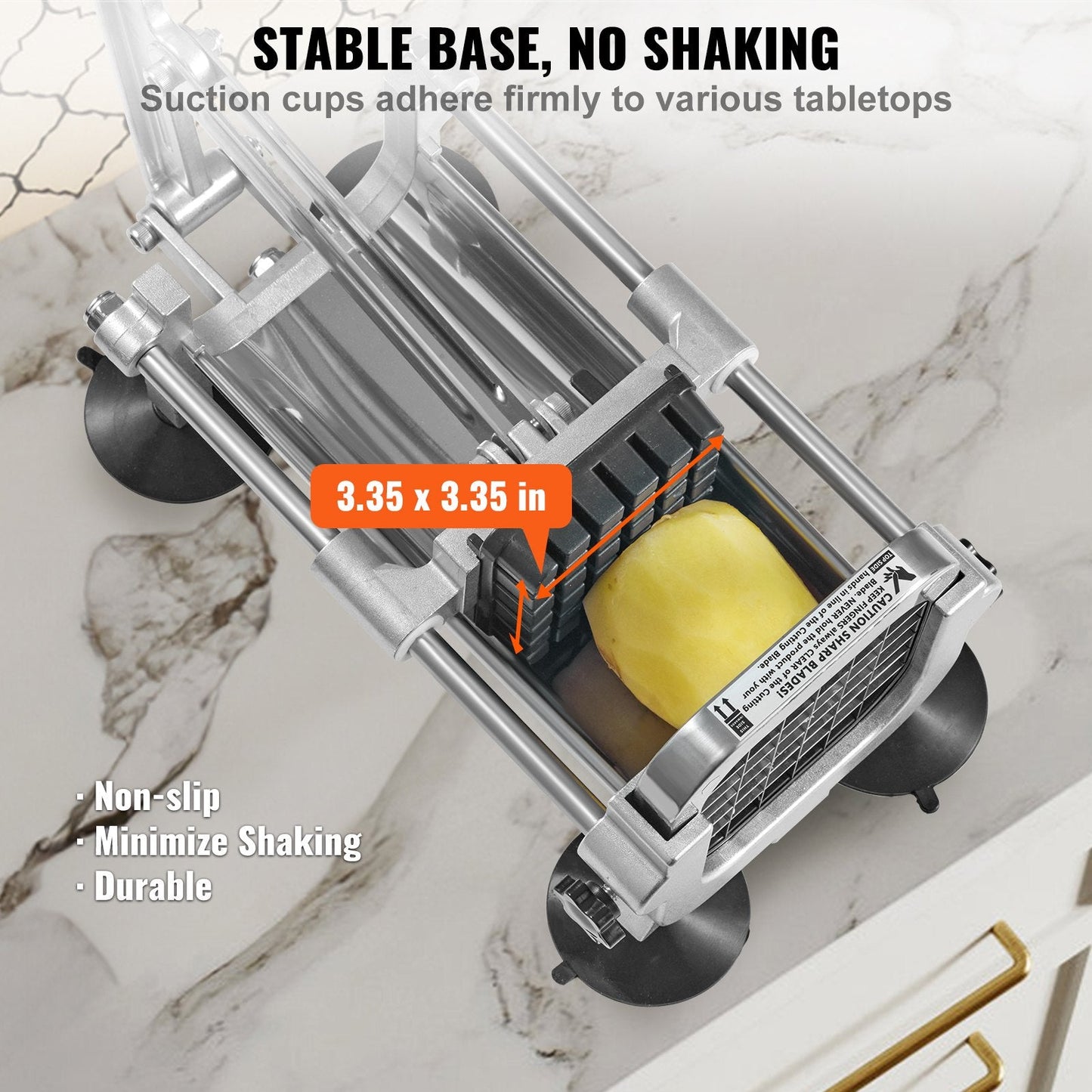 Manual Potato & Vegetable Chopper with Stainless Steel Blade, 360 x 150 x 200 mm