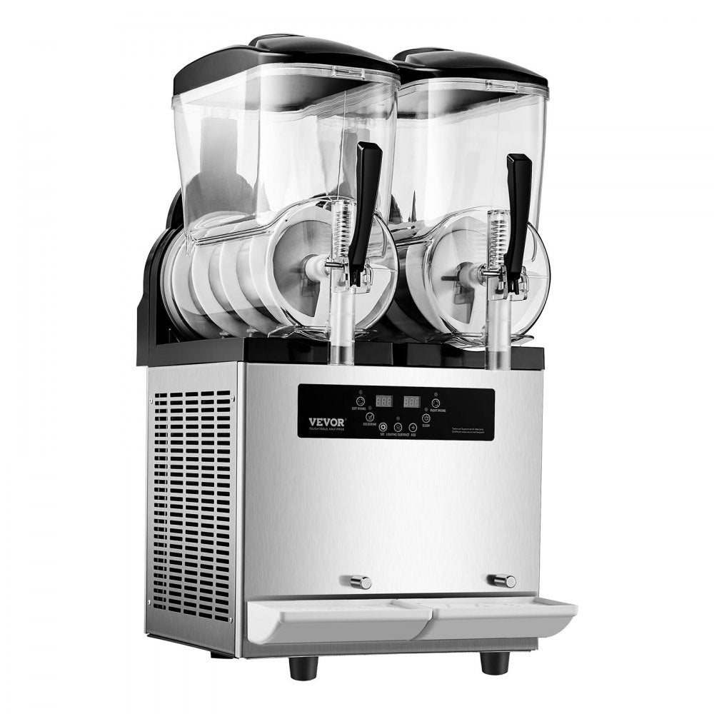 VEVOR 12Lx2 Tank Commercial Slushy Machine Margarita Smoothie Frozen Drink Maker