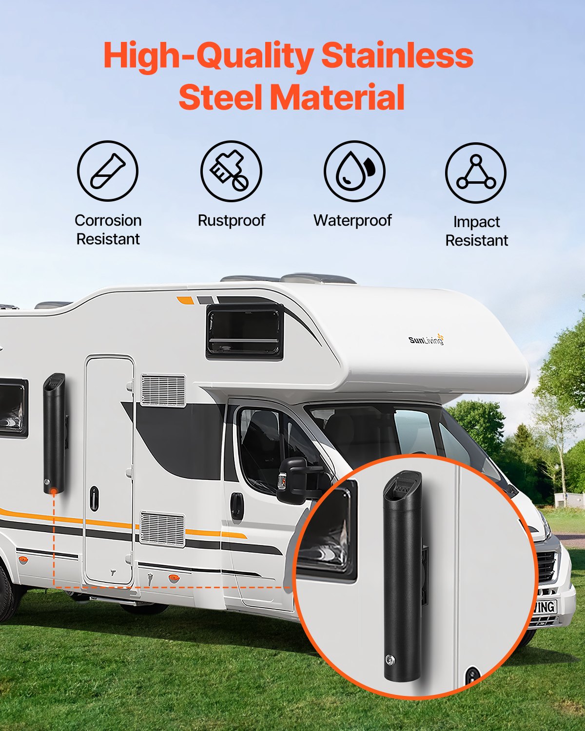 VEVOR Cigarette Butt Receptacle Stainless Steel Wall Mounted Disposal Silver