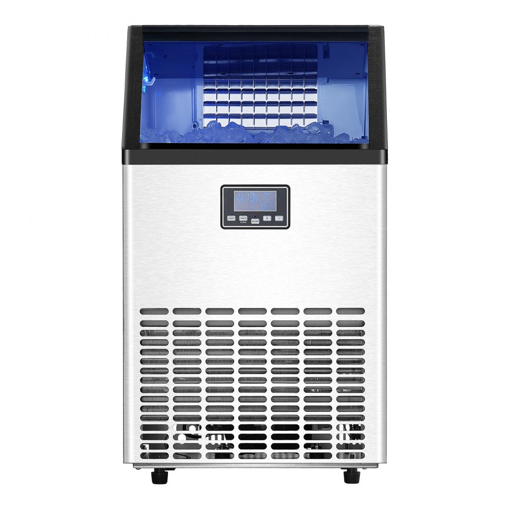 VEVOR Commercial Ice Maker Freestanding Cabinet Machine 100lbs/24H 45 Ice Cubes