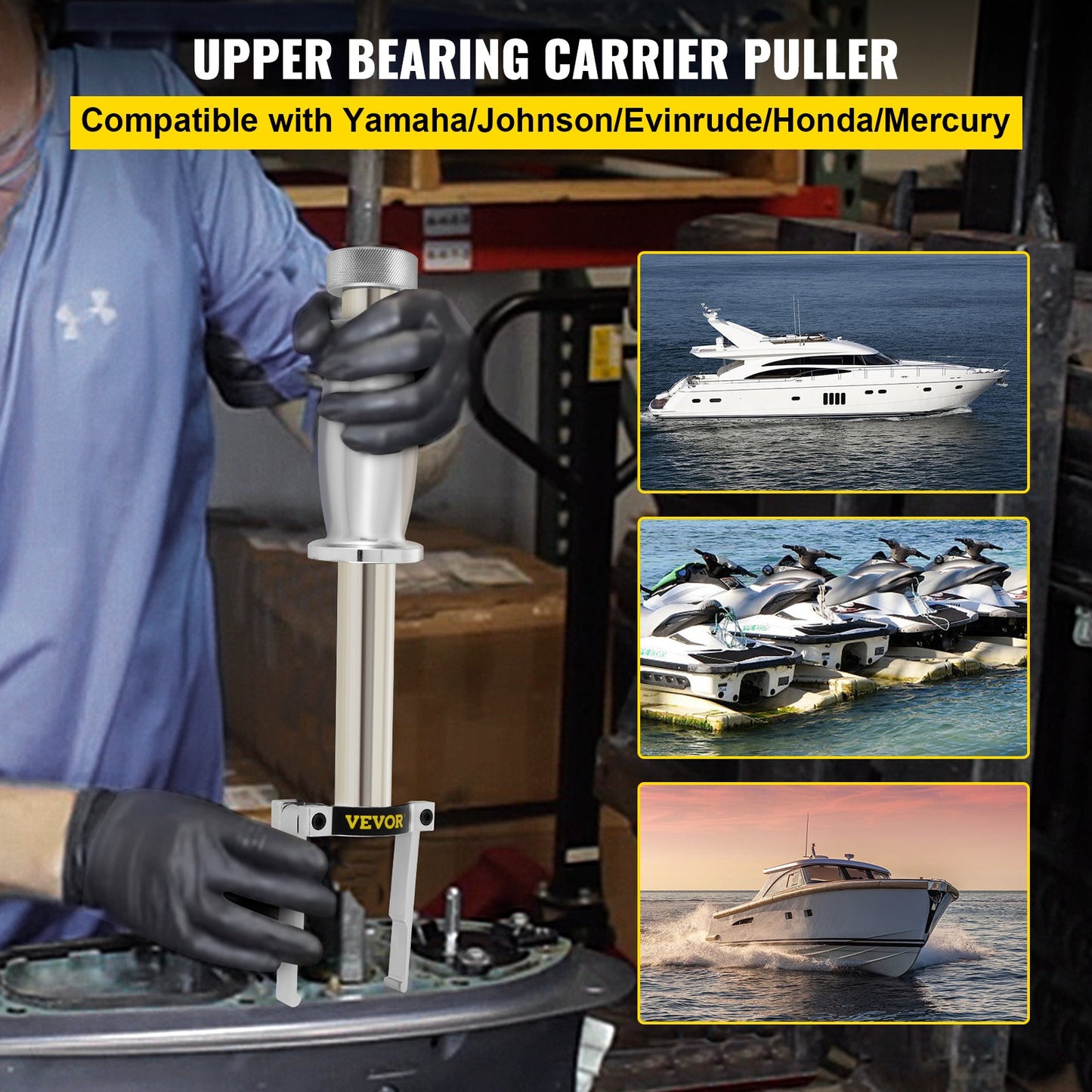 VEVOR Upper Bearing Carrier Puller, with MT0013 Drive Collar Shaft Adapter, Compatible