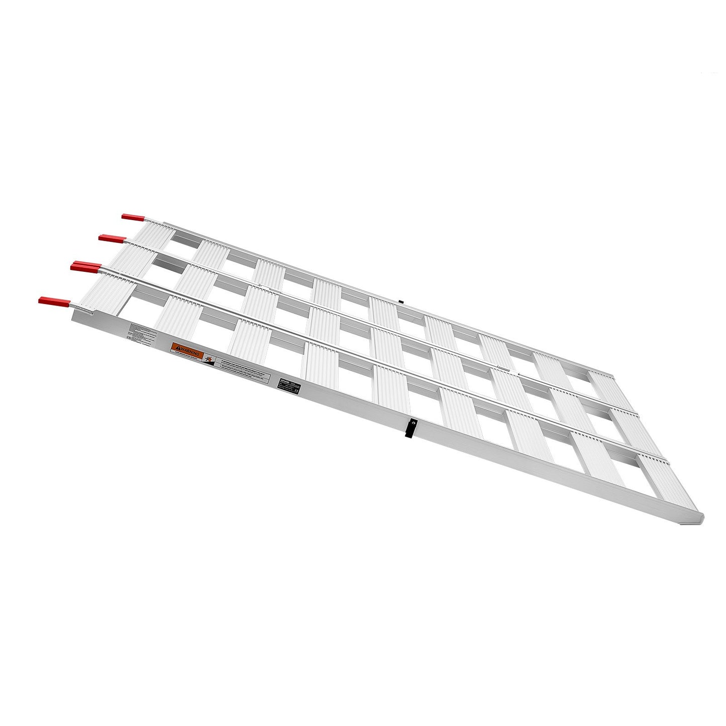 Aluminum Trailer Ramps, 1945 x 1260mm Tri-Folding Truck Ramps with Straps & Non-Slip Rubber Fingers, 680kg Capacity ATV Loading Ramps for Pickup Trucks, Motorcycles, Lawn Mowers, Tractors, Carts