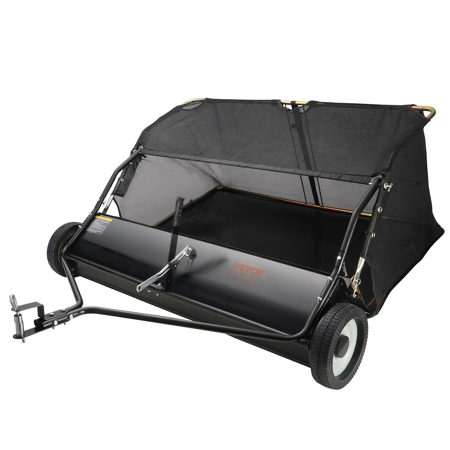 VEVOR Lawn Sweeper, 48.5"/26 cu. ft Large Capacity Tow Behind Yard Sweeper, Dumping