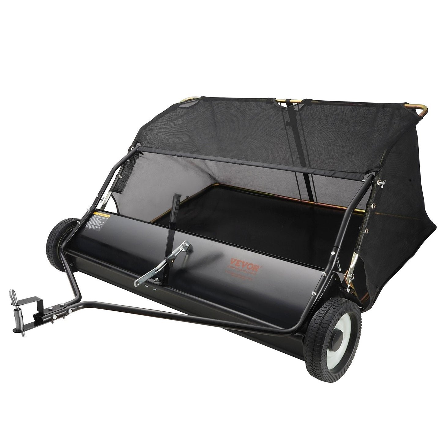 Tow-Behind Lawn Sweeper, 123 cm Wide, Large Capacity, Adjustable Height