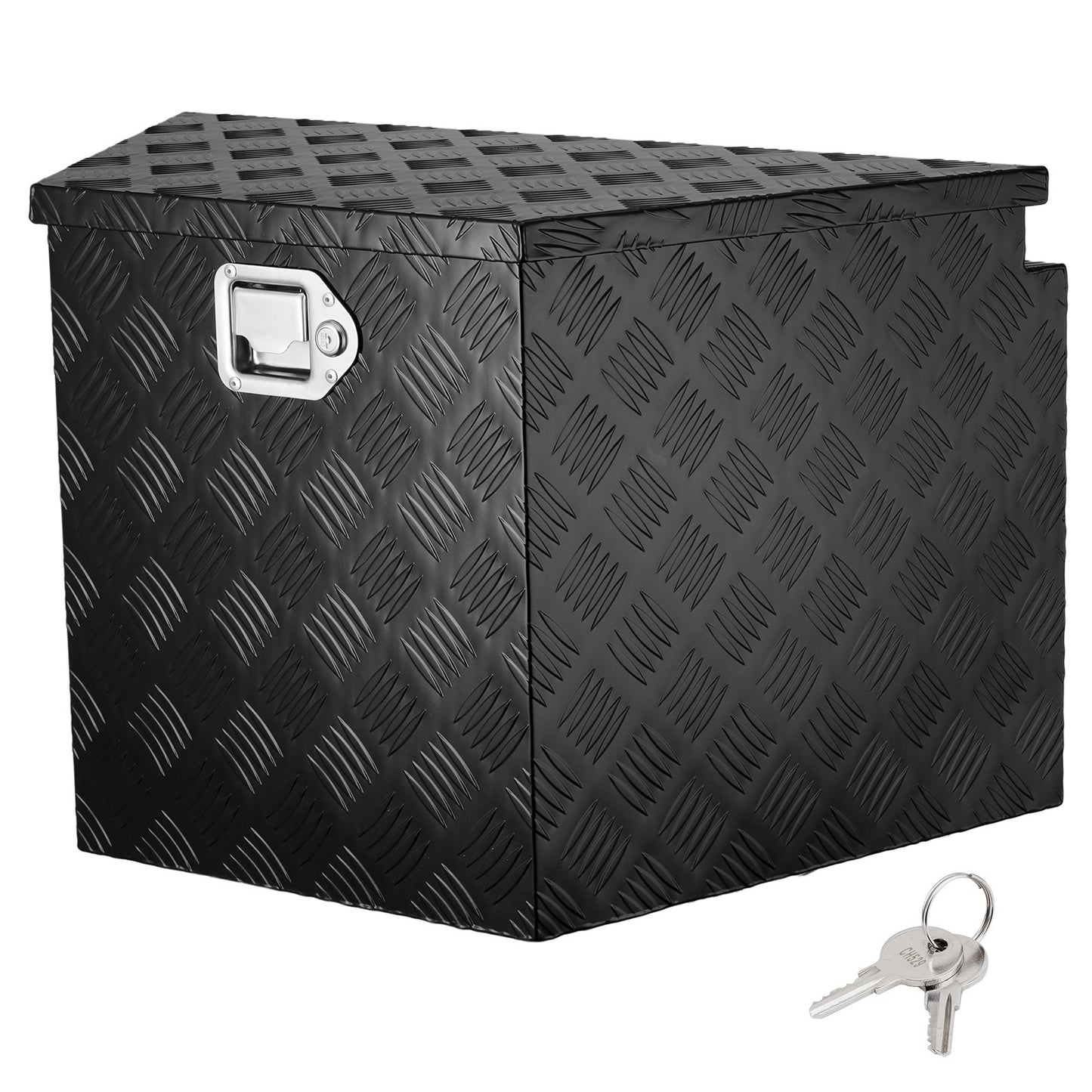 VEVOR Trailer Tongue Box, Aluminum Alloy Diamond Plate Tongue Box Tool Chest, Heavy