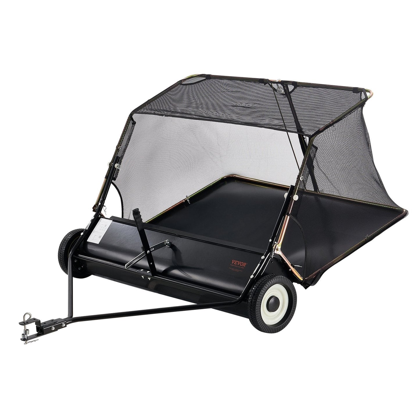 Tow-Behind Lawn Sweeper 1.32m, 26 cu.ft. Capacity, Adjustable Height & Storage