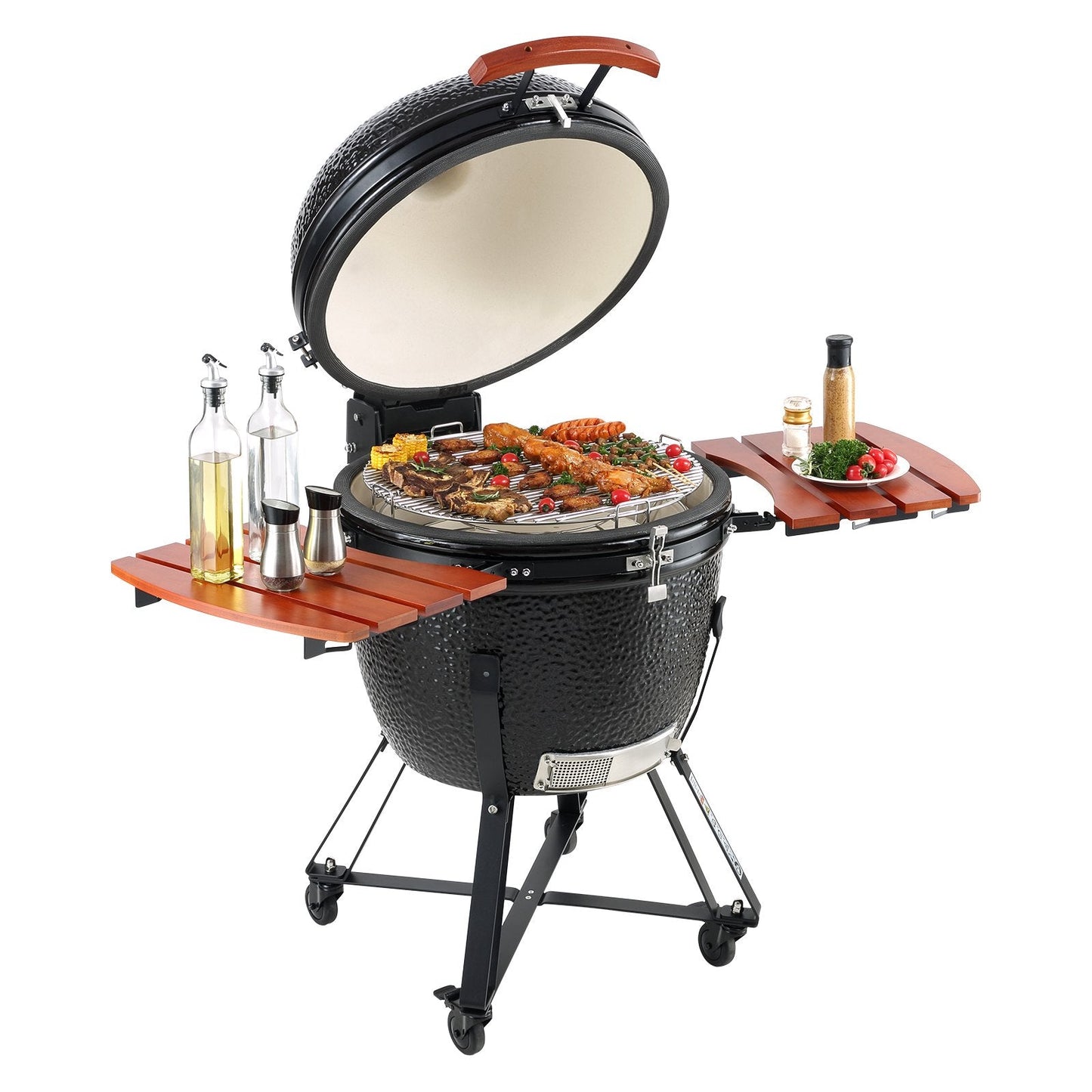 Portable Stainless Steel BBQ Grill with Cover and Cart for Outdoor Cooking
