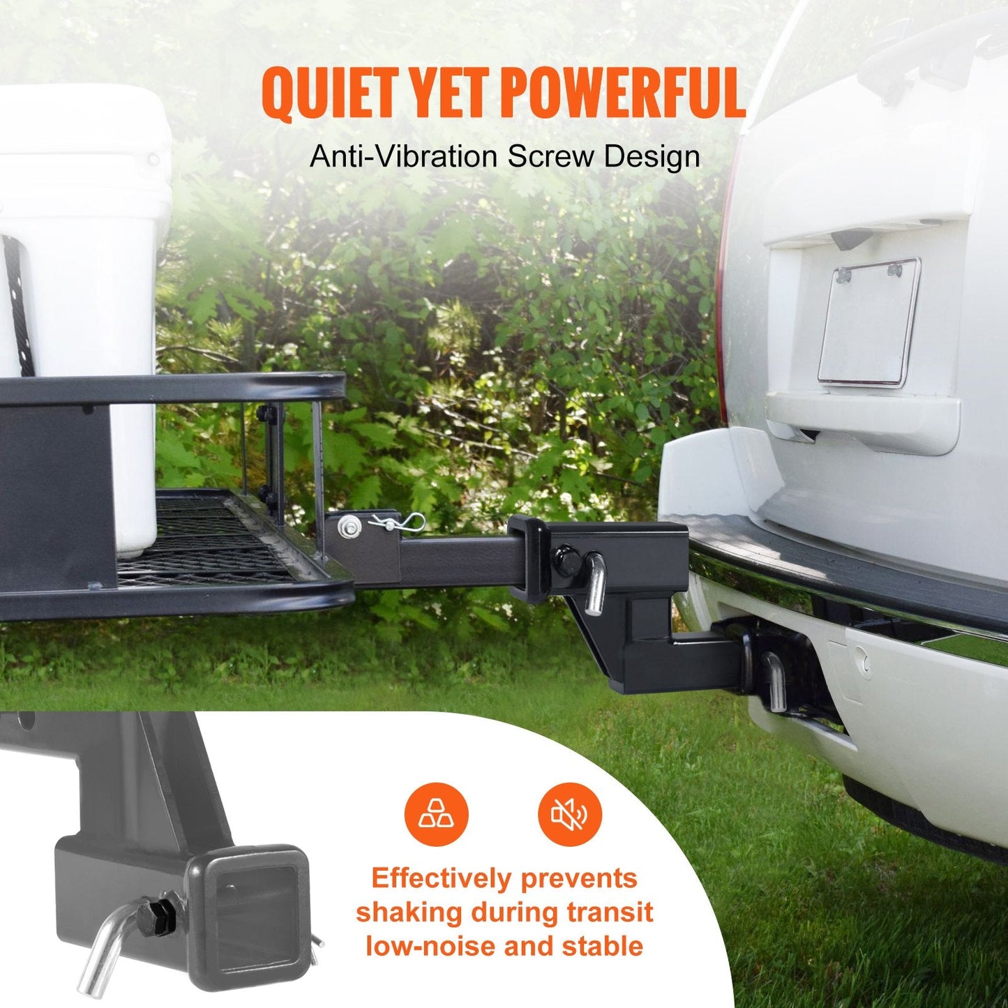 Trailer Hitch Riser for 2" Receiver, 0.1m Rise/Drop, 1814kg Towing Capacity