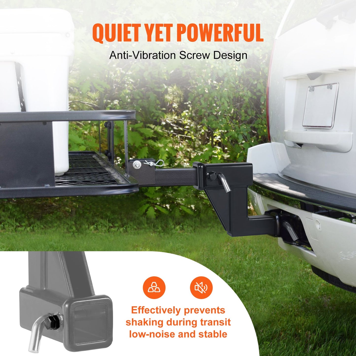 VEVOR Trailer Hitch Riser, for 2" Receiver with 6" Rise/Drop, Trailer Receiver Hitch