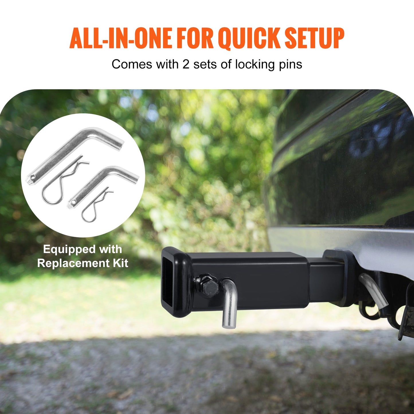 VEVOR Trailer Hitch Extender, Fits for 2" Receiver Hitch Adapter, Trailer Hitch