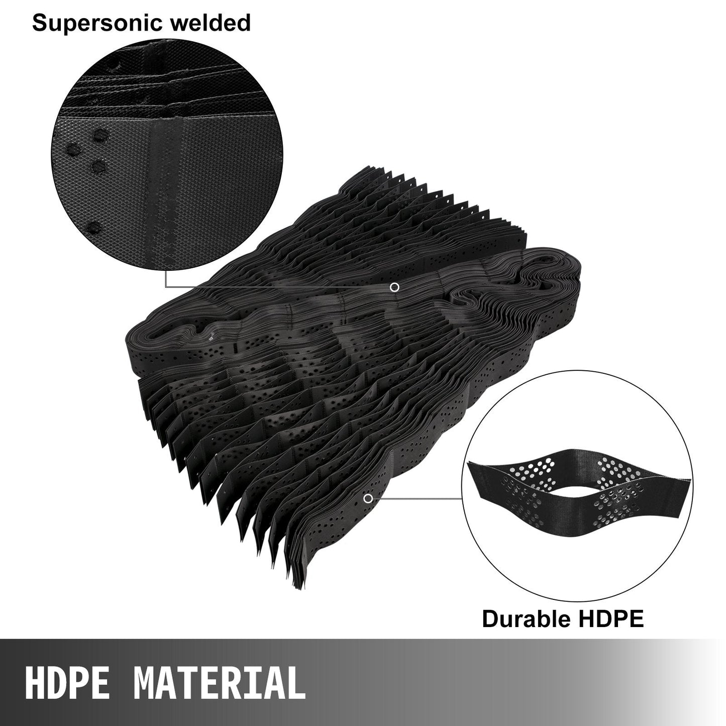 Heavy-Duty HDPE Geo Cell Grid 2.7x5.2m for Ground Stabilization and Driveways