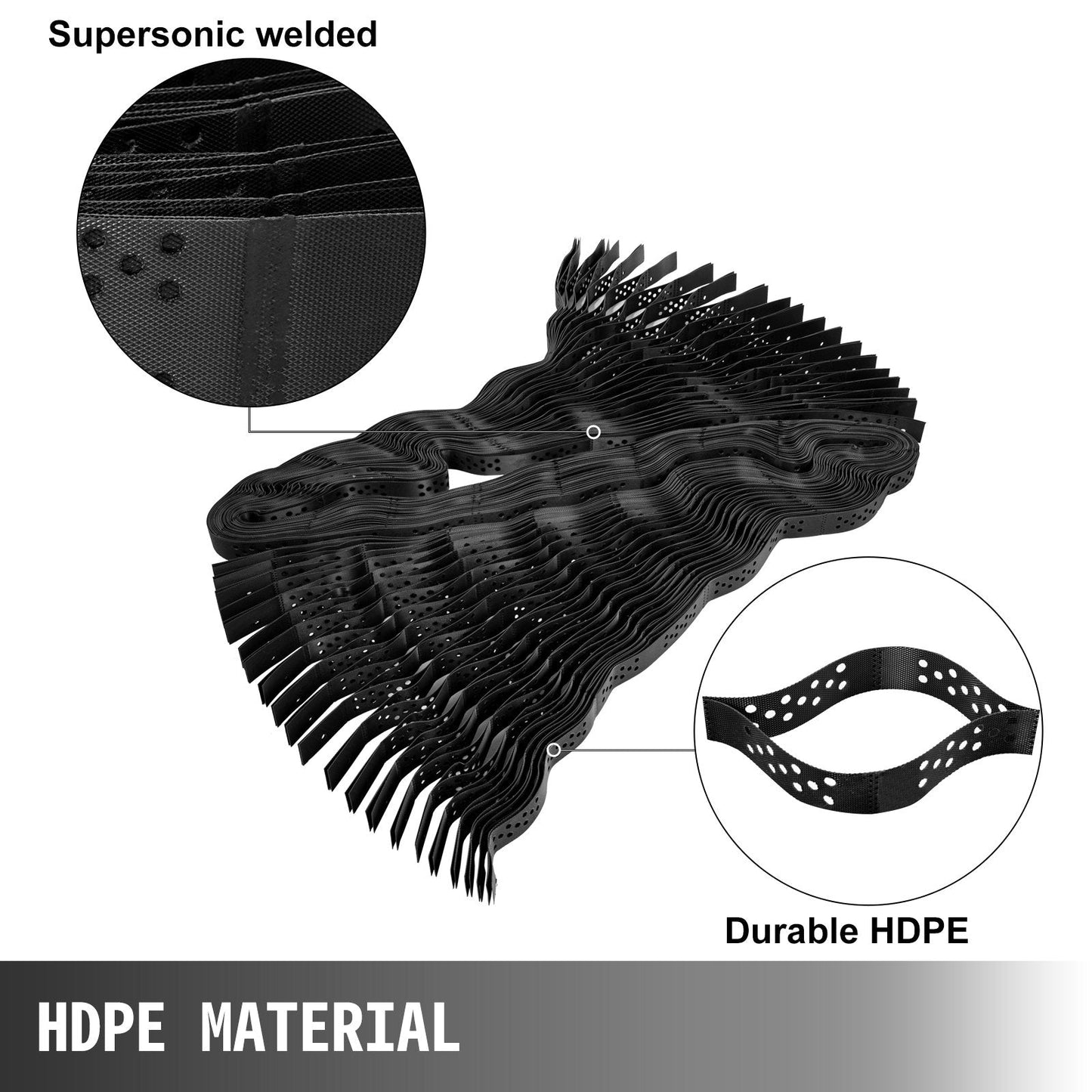 Reinforced HDPE Geo Cell Grid, 2.7x5.2m, High Strength, Versatile Use